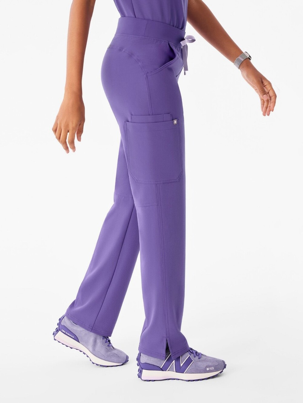 Figs Women's Purple Utility Scrub Pants with Side Pocket